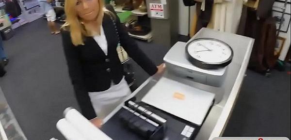  Hot blonde MILF pounded by pawn keeper